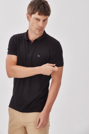 POLO COM ZÍPER PRETO