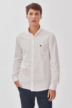 CAMISA MANGA LONGA OXFORD BRANCO